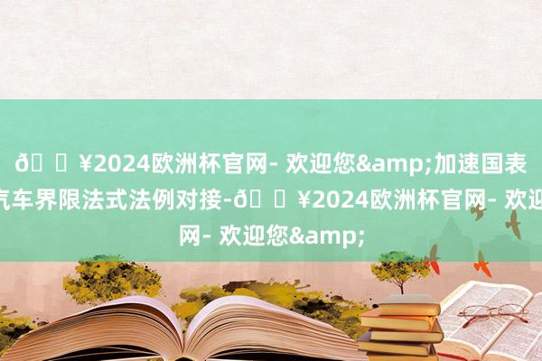 🔥2024欧洲杯官网- 欢迎您&加速国表里新能源汽车界限法式法例对接-🔥2024欧洲杯官网- 欢迎您&