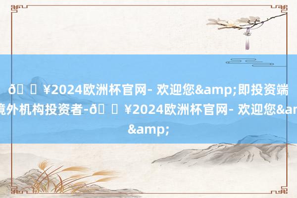 🔥2024欧洲杯官网- 欢迎您&即投资端的境外机构投资者-🔥2024欧洲杯官网- 欢迎您&