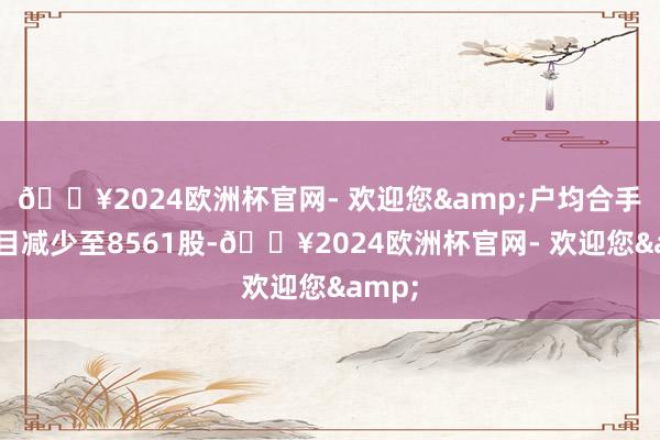 🔥2024欧洲杯官网- 欢迎您&户均合手股数目减少至8561股-🔥2024欧洲杯官网- 欢迎您&