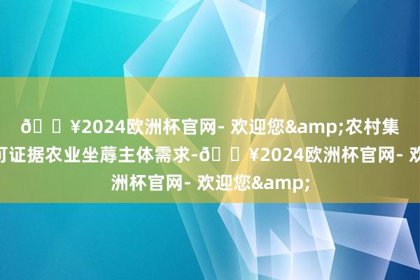 🔥2024欧洲杯官网- 欢迎您&农村集体经济组织可证据农业坐蓐主体需求-🔥2024欧洲杯官网- 欢迎您&